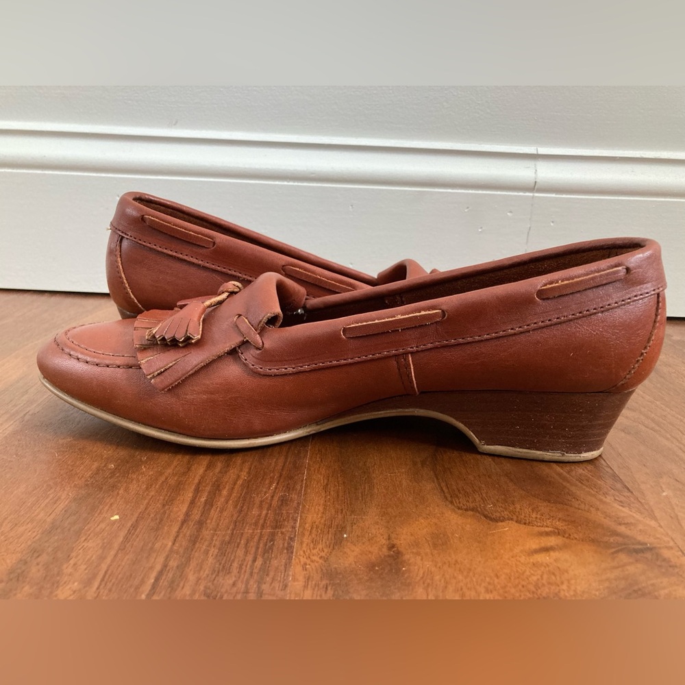 Maine Woods Heeled Leather Moccasins 10 Narrow - Picture 7 of 8